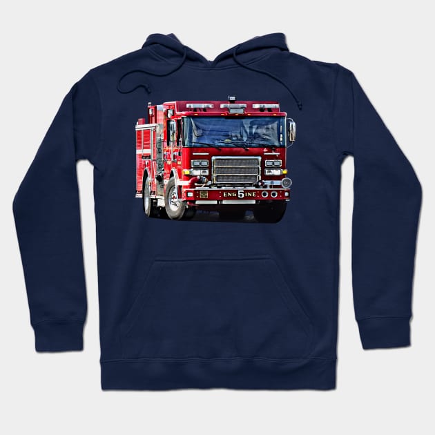 Fire Engine Turning the Corner Hoodie by SusanSavad